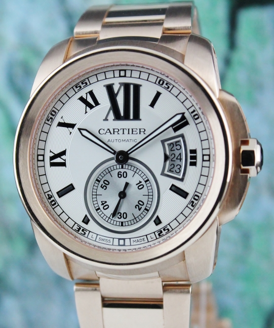 (image for) Cartier Calibre de Cartier 18K Rose Gold Automatic Watch / W7100018